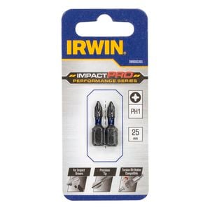 Irwin Impact Pro Performance 25mm PH1 - 2 Pack