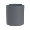 Melro Tanks 12500L Metal Grey Round Poly Water Tank