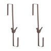 2PK Esschert Design Cast Iron Door Wreath Hanger Bird Home Decor 35.5 cm Brown