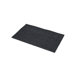 Trekka 75 x 45cm Charcoal Welcome Contour Polyprop Mat