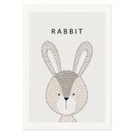 Galrie Charming Minimalist Rabbit Art Print for Modern Decor, Poster Only, A4 21 x 30cm (8 x 12inch)