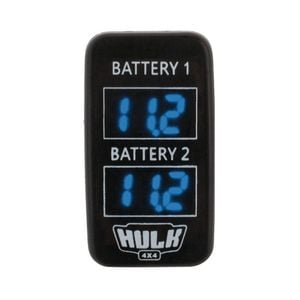 Hulk Toyota Early Dual Vehicle DC Voltmeter 12v Blue Illumination