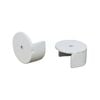Pillar 25mm White Curtain Rod Stirrup Bracket - 2 Pack