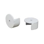 Pillar 25mm White Curtain Rod Stirrup Bracket - 2 Pack