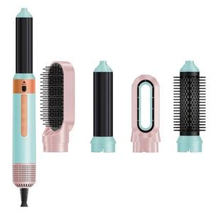 Catzon 5in1 Magic Hair Dryer Brush Styler Set for All Hair Types-Macaron