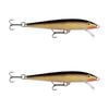 2x Rapala 13cm Original Floating Minnow Hard Body Fishing Lures - Gold