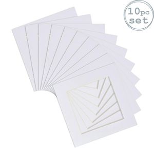 10x Picture Photo Mounts - To Fit Frame Size 6 X 6" For Image Size 4 X 4"