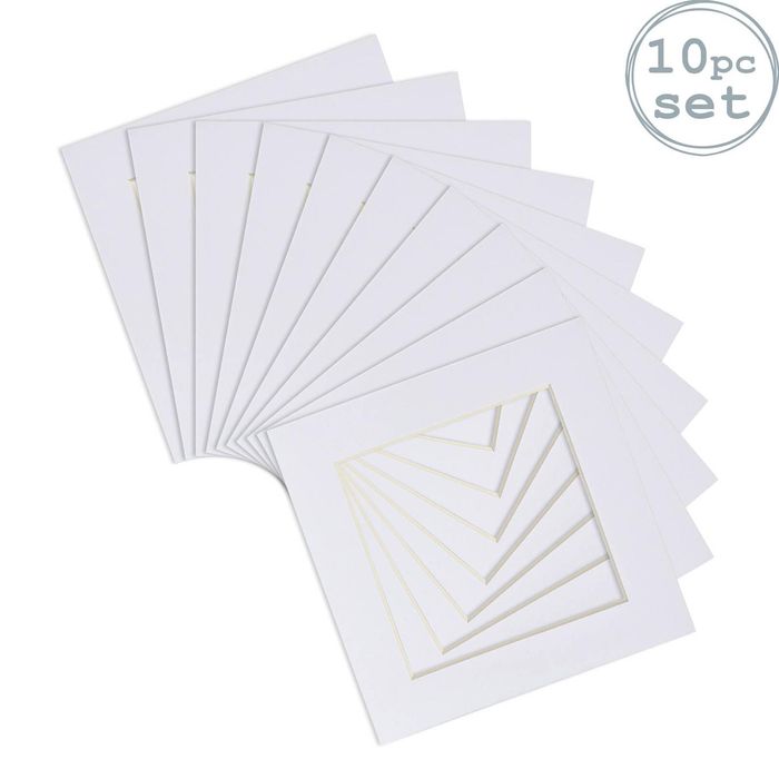 10x Picture Photo Mounts - To Fit Frame Size 6 X 6" For Image Size 4 X 4"