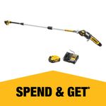 DeWALT 18V 5.0AH XR 20CM Cordless Pole Saw Kit DCMPS567P1-XE