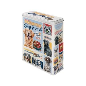 Nostalgic-art Premium Dog Food Storage Container Tin Multi Colour 8x19x26cm
