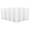 Argon Tableware 400ml Plastic Highball Glasses - Set of 6 - Clear Reusable Cocktail Champagne Fizz Cola Tumbler Drinking Cups