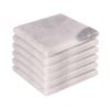 Argon Tableware 10cm Marble Coasters - Set Of 6 White Square Drink Dining Table Drinks Coaster Reusable Drinking Glass Mats