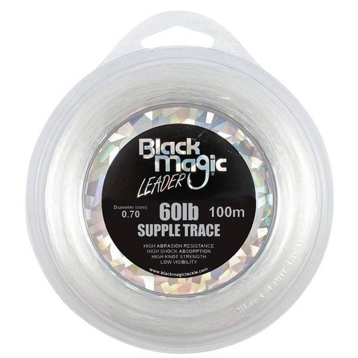 Black Magic Supple Trace Monofilament Fishing Leader 60lb