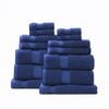 14pc Renee Taylor Brentwood 650gsm Low Twist Towel Set Royal