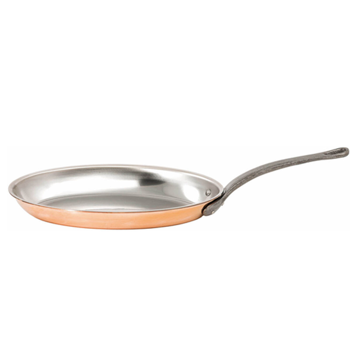 Matfer Bourgeat Frypan 360mm Oval Copper & Stainless Steel