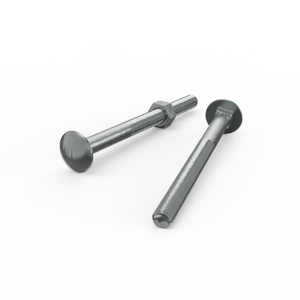 ZENITH M10 x 125mm Zinc Plated Cup Head Bolt and Nut - Each