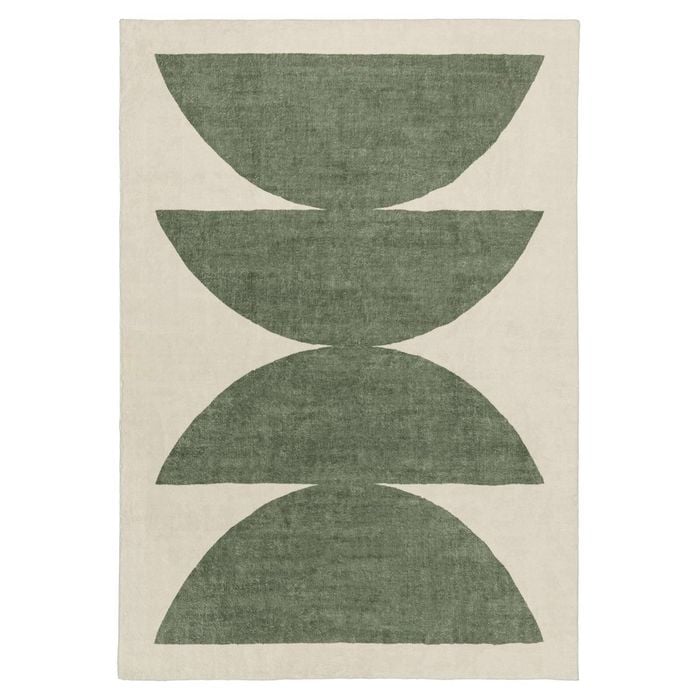 Loopsie-290cm X 200cm-lenox Green Printed Washable Rug