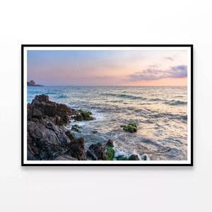 Rocky Beach with Sky  Print 100% Australian Made 90x60cm  (Poster)