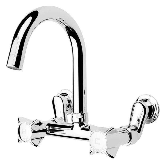 Foreno Chrome Espree Roulette Gooseneck Sink Faucet - Suits All Pressures
