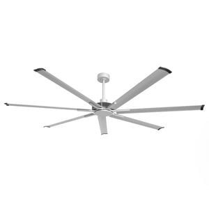Parrot Uncle 254cm Silver HVLS 7-Blade Aluminium DC Motor Ceiling Fan With Remote