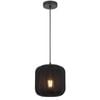 Telbix Jonsel Modern Pendant Hanging Lamp Light Fabric Metal Black