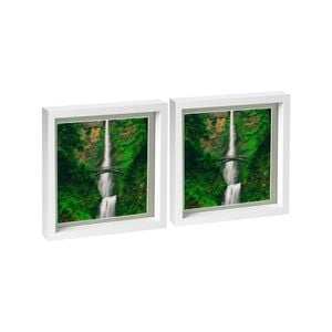 Nicola Spring 10" x 10" White 3D Box Photo Frames - 8" x 8" Mount - Pack of 2