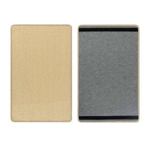 Costway 2piece Cat Scratcher Mat Set 80x50cm Natural Sisal Scratching Pad