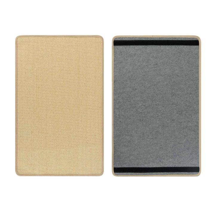 Costway 2piece Cat Scratcher Mat Set 80x50cm Natural Sisal Scratching Pad