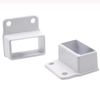 ProtectorAl 50 x 25mm Pearl White Aluminium Balustrade Panel Wall Brackets - 2 Pack