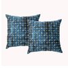 2pc Renee Taylor 50cm Pillow Square Velvet Printed Sofa Filled Cushions Cubic