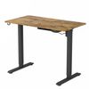 Advwin Electric Standing Desk Height Adjustable 100 x 55 cm Black Frame+ Walnut Desktop