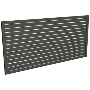 ProtectorAl 1001-2000W X 300-1000H Woodland Grey Aluminium Welded Slat Panel Horizontal 9mm Gap