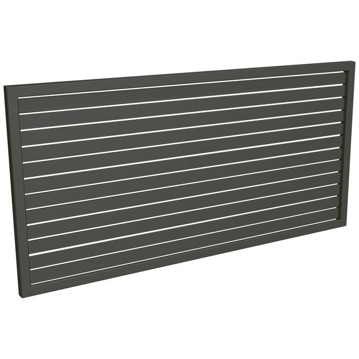 ProtectorAl 1001-2000W X 300-1000H Woodland Grey Aluminium Welded Slat Panel Horizontal 9mm Gap