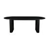 Noir 220cm Oak Timber Wood Oval Dining Table Black