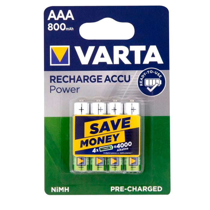Varta AAA Rechargeable Batteries - 4 Pack