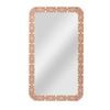 Belle Adina Bone Inlay Handcrafted Mirror 120x70cm - Peach/White