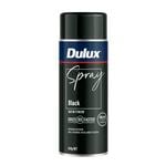 Dulux 340g Black Satin Spray Paint