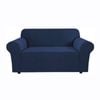 Smarcute 2 Seater High Stretch Jacquqard Textured Sofa Cover Navy