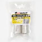 Oxbuild M16 316 Stainless Steel Hex Coupler - 2 Pack