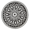 Fab Habitat 180cm  Black And White Benaras Floral Recycled Plastic Reversible Outdoor Rug