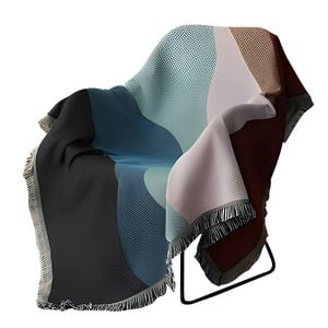 Anyhouz Throw Blanket Rainbow Camping Mat 130x180cm