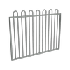 ProtectorAl 1201 - 1500 x 1200mm Palladium Silver Aluminium Garden Gate Loop Top