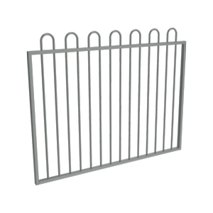 ProtectorAl 1201 - 1500 x 1200mm Palladium Silver Aluminium Garden Gate Loop Top