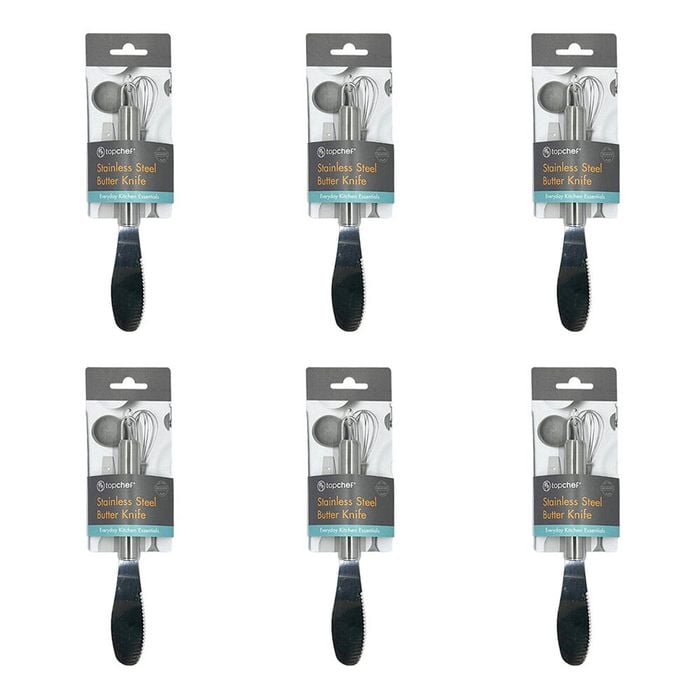 6PK Topchef Stainless Steel Butter Knife Kitchen Utensil 21cm Silver