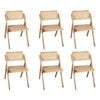 Levede 6pcs Chairs - Natural Wood Colour