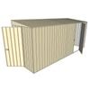 Build-a-Shed 1.5 x 4.5 x 2m Single Hinged Skillion Shed with Hinged Side Door - Cream