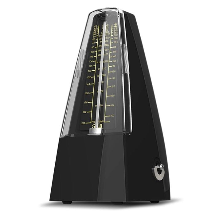 Fitness Master Mechanical Metronome For Piano Guitar Violin Ukulele Player Black