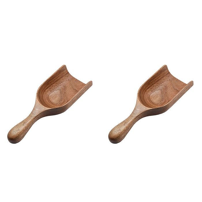 2PK Essen Acacia Wood Scoop 21x8x4cm Durable Natural Kitchen Tool Brown