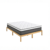 Zinus Double Bamboo Wood Bed Frame & Pocket Spring Mattress Set, Support iCoil Eurotop