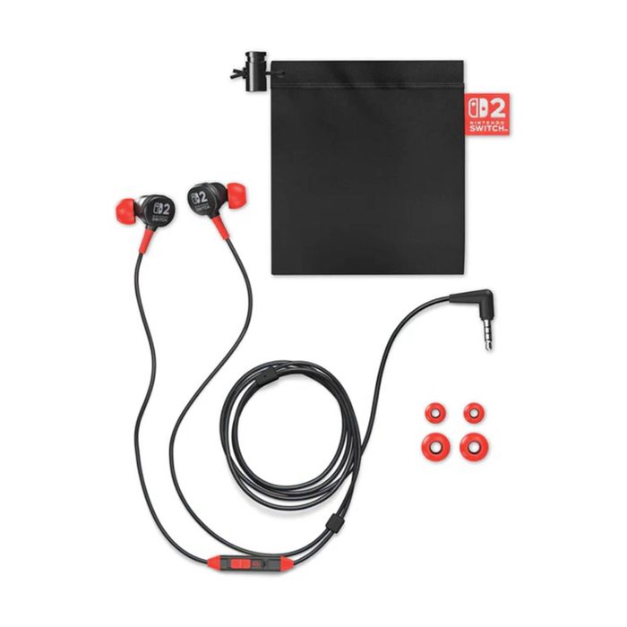 Powera Nintendo Switch 2 Wired Earbuds W/ Mic Drawstring Bag 3.5mm Jack